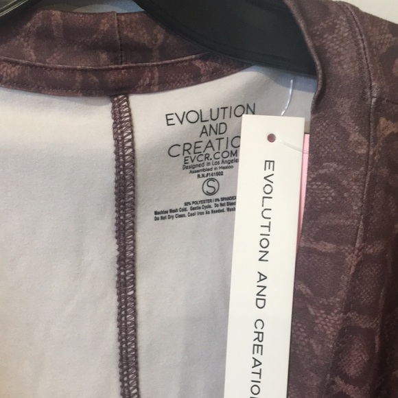 EVOLUTION AND CREATION Women’s Long Sleeve Bolero Inspired Tie Front Top Size S - Picture 3 of 10